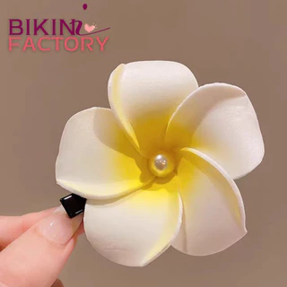 BIKINI FACTORY กิ๊บหนีบผม แต่งดอกลีลาวดี แฟชั่น 🌸 กิ๊บหนีบสีขาว เครื่องประดับน่ารัก BK-001