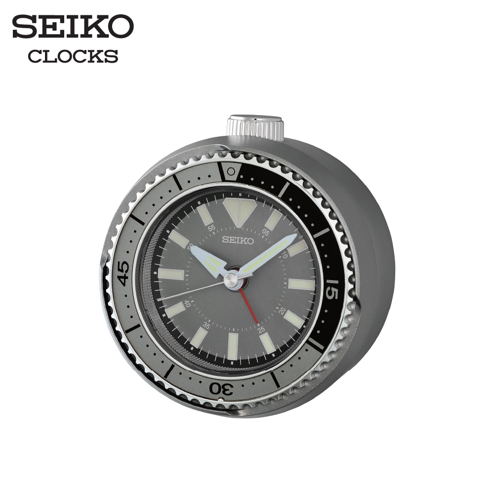SEIKO CLOCKS นาฬิกาปลุก รุ่น QHE207N ขนาด 4 นิ้ว เดินเรียบ สีเทา