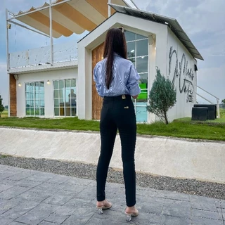 (NT 5)กางเกงขายาวผ้าโรเชฟเข้ารูป เนื้อผ้านุ่ม แบบมีหูเข็มขัด(Size S-40) มีกระเป๋าหน้า เเละกระเป๋าหลัง