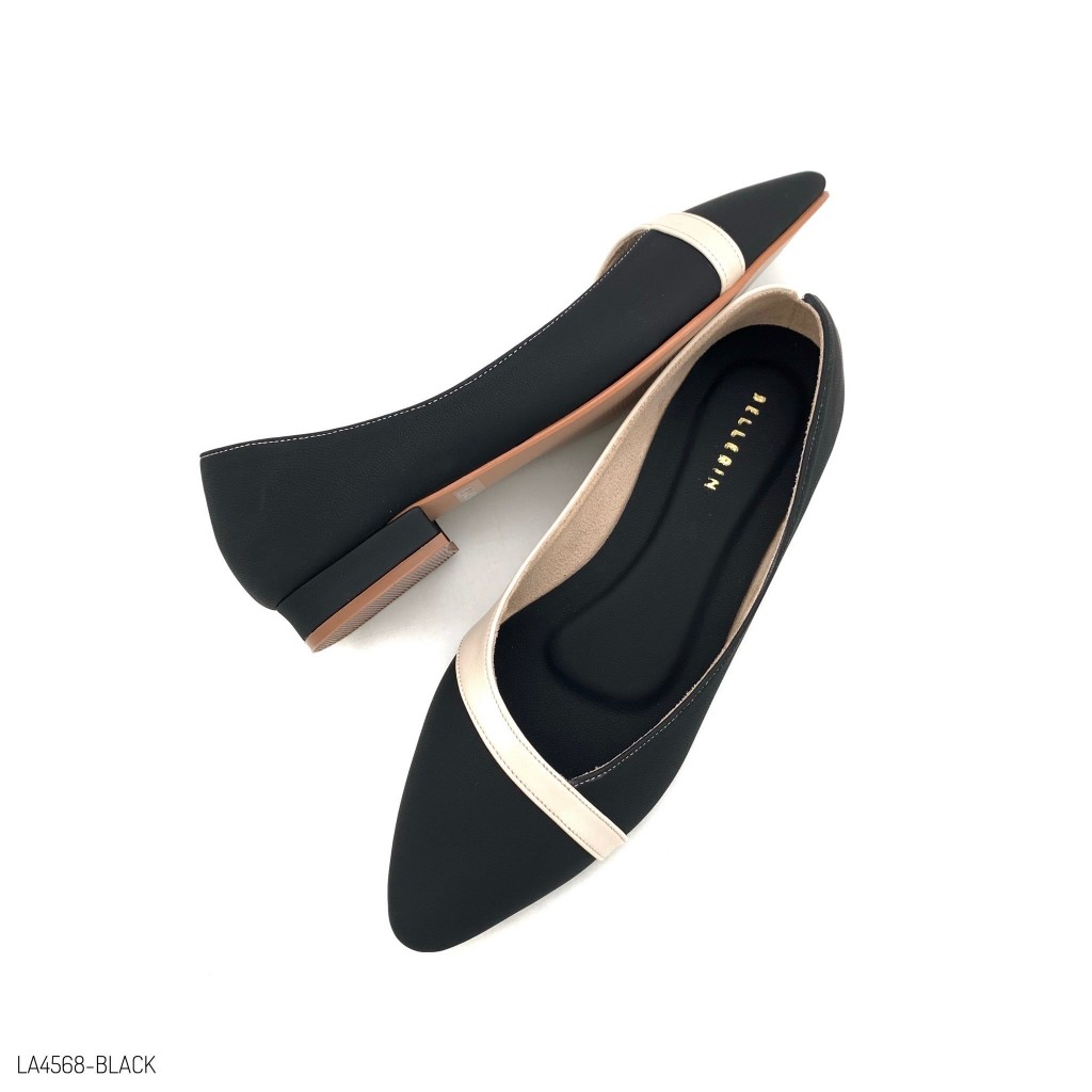 HaloBangkok รองเท้า Flat Shoes หนัง PU Leather รุ่น LA4568