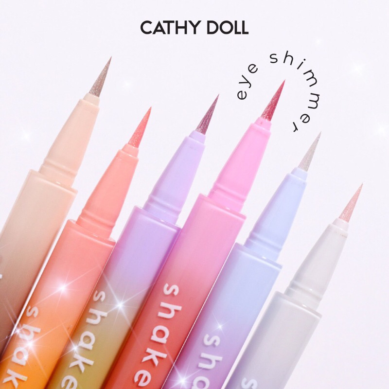 Cathy Doll Shake To Shine Eye Shimmer เคที่ดอลล์ เชคทูไชน์ อายชิมเมอร์ เนื้อลิควิด ตาเป็นประกาย ขนาด 0.5g มี 6 สีสดใส - รูปที่ 2