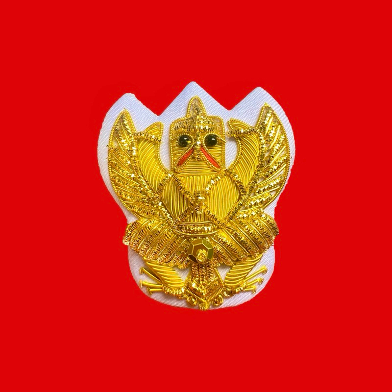 ⭐หน้าหมวกครุฑ ดำ,ขาว,กากี⭐