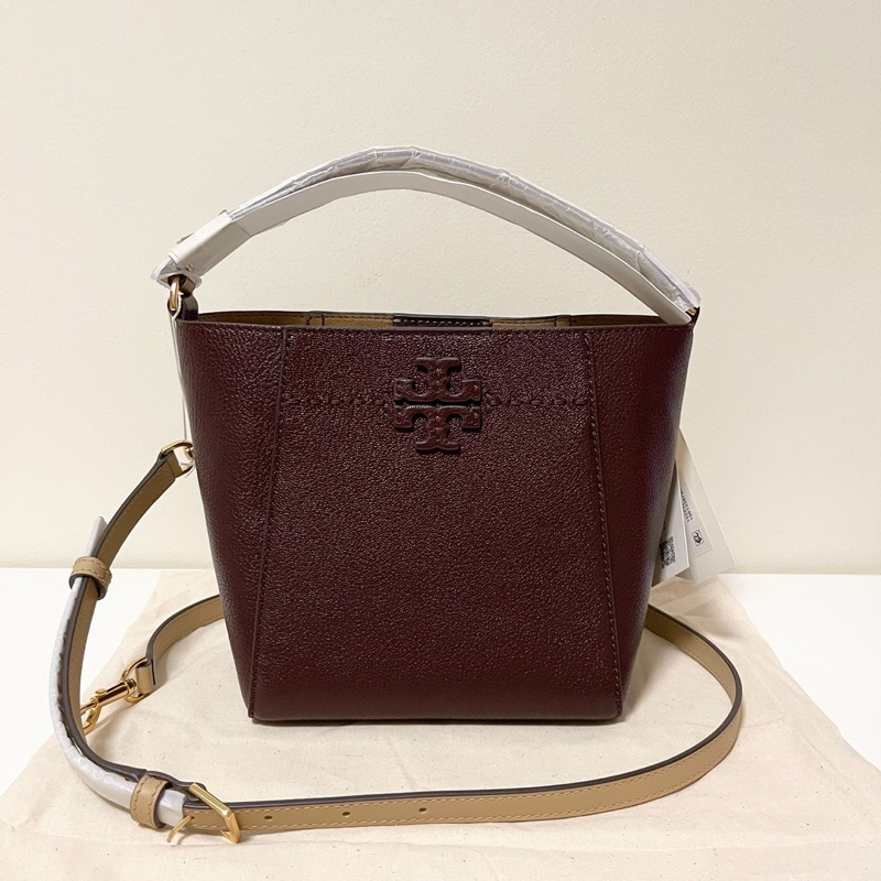 TORY BURCH McGRAW TEXTURED SMALL BUCKET BAG 74956 152232
