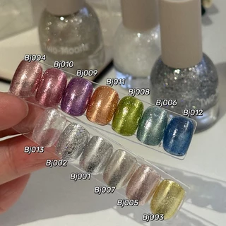 พร้อมส่ง Two-Moons สีทาเล็บกึ่งเจล กากเพชร แพลตตินั่ม 10ml Platinum เงา ติดทนนาน เม็ดสีแน่น BJ
