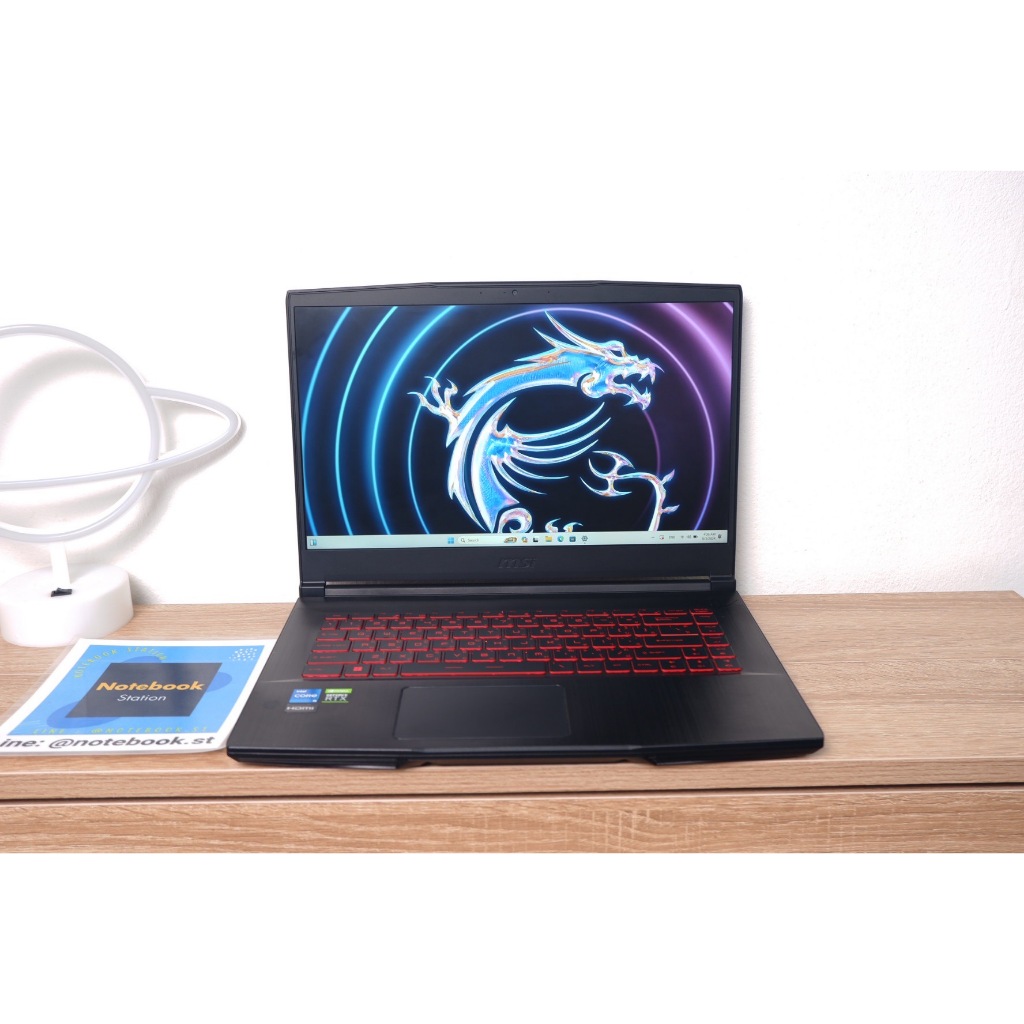 MSI GF63 Thin i5-11400H RTX3050 Ram16 SSD512 จอ15.6 144Hz สเปคสูง มีไฟใต้คีย์บอร์ดสีแดง พร้อมประกันศ