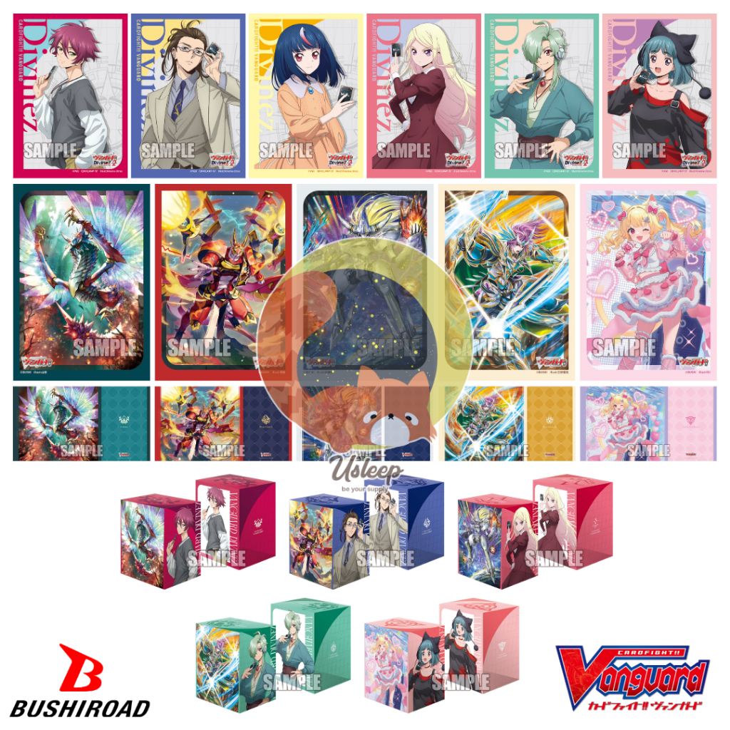 Bushiroad Sleeve Mini & Deck Holder V3 & Rubber Mat V2 Cardfight!! Vanguard : Kuon, Kyohma, Hikari, Senka, Zinki, Yuna
