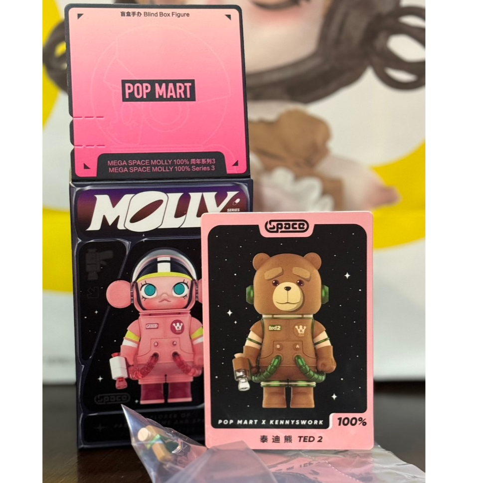 🐻Ted2🐻POP MART MEGA SPACE MOLLY 100% Anniversary Series V.3
