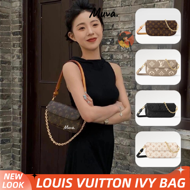หลุยส์วิตตอง Louis Vuitton WALLET ON CHAIN IVY Women/Shoulder Bag สุภาพสตรี/กระเป๋าสะพายไหล่/กระเป๋าร่อซู้ล LV ivy bag