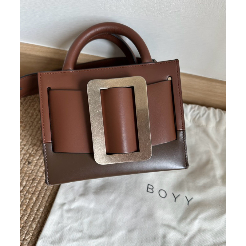 Boyy Bobby 18 Gold Buckle Bag two tone caramel