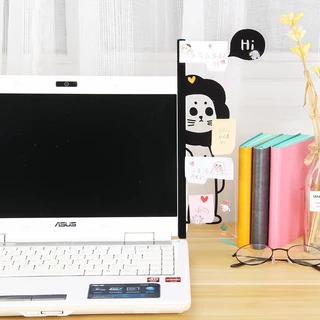 แผ่นบอร์ดอะคริลิคใส ติดด้านข้างคอมพิวเตอร์ Acrylic computer โน้ตเตือนความจํา สําหรับเขียนข้อความ บนโต๊ะ สํานักงาน