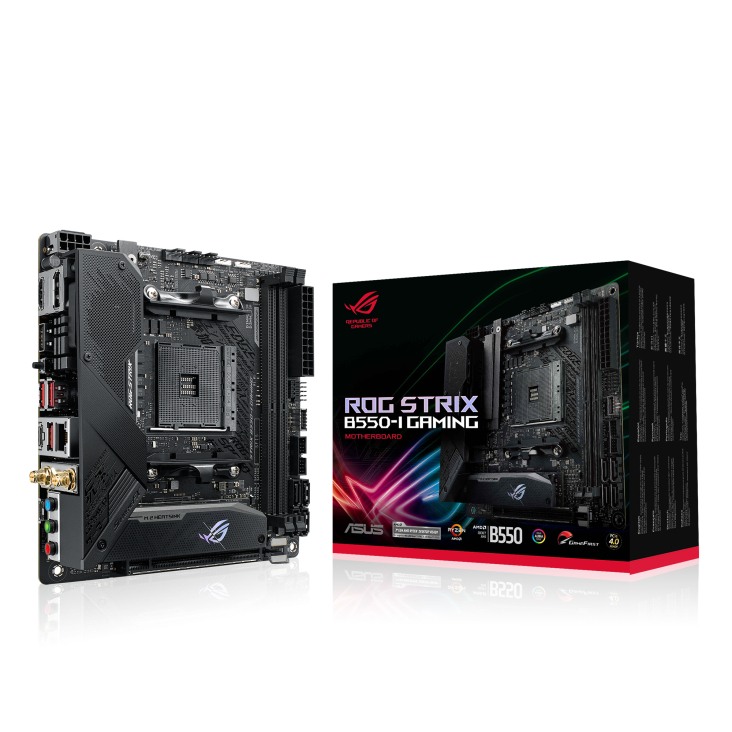 MAINBOARD (เมนบอร์ด) AM4 ASUS ROG STRIX B550-I GAMING WIFI [Mini-ITX] ตัวท็อป พร้อมส่ง