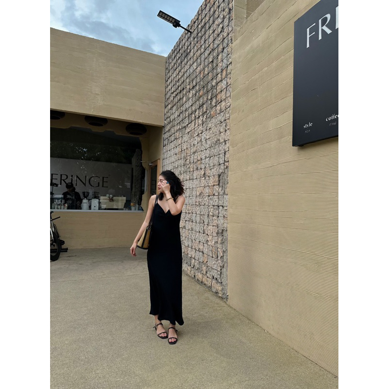 Marina dress เดรสยาวผ้าสาลู : everydaylookk store