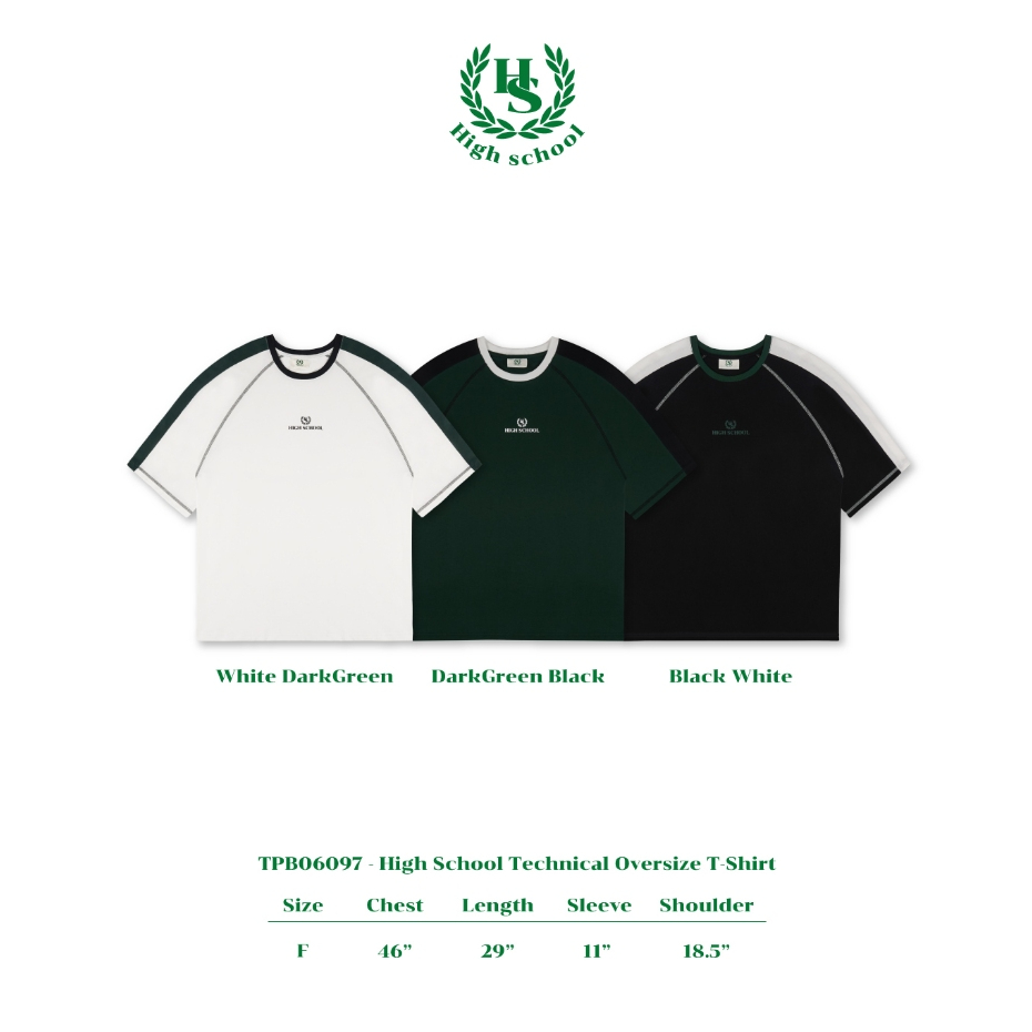 Highschool - TPB06097 เสื้อยืด Technical Oversize T-Shirt