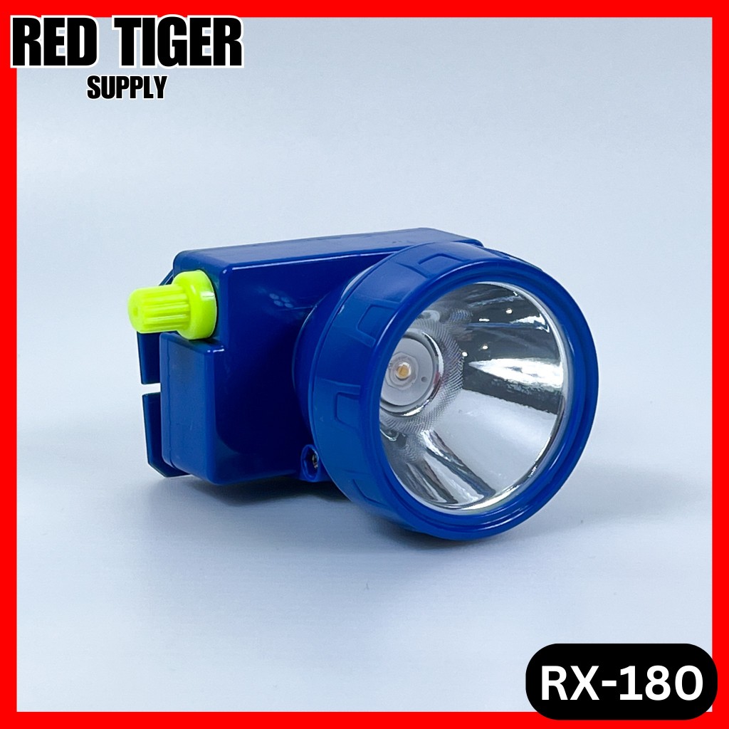 ไฟฉายคาดหัว LED 1ดวง รุ่น RX-180 แบตเตอรี่ลิเธียม ตรา SUPER LIGHT ไฟฉายติดหน้าผาก ดำน้ำได้