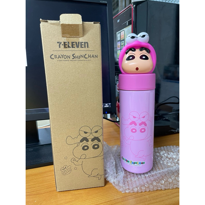 ✅499บาท✅แก้วน้ำชินจัง7-Elevenสีชมพู