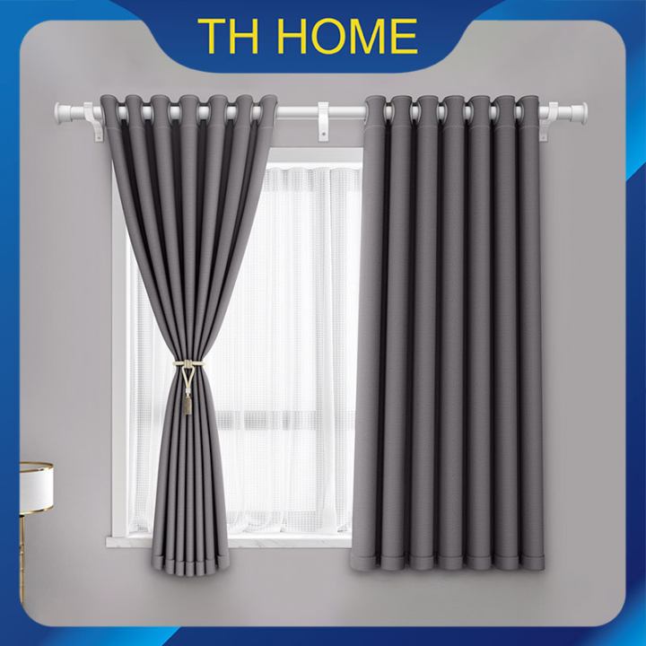 TH HOME  ผ้าม่าน ผ้าม่านกันแสง ผ้าม่านหน้าต่างกันแสงUV ผ้าม่านตาไก่ ม่านตาไก่กันความร้อนและเสียง 90%, ม่านประตู ฉากกั้น