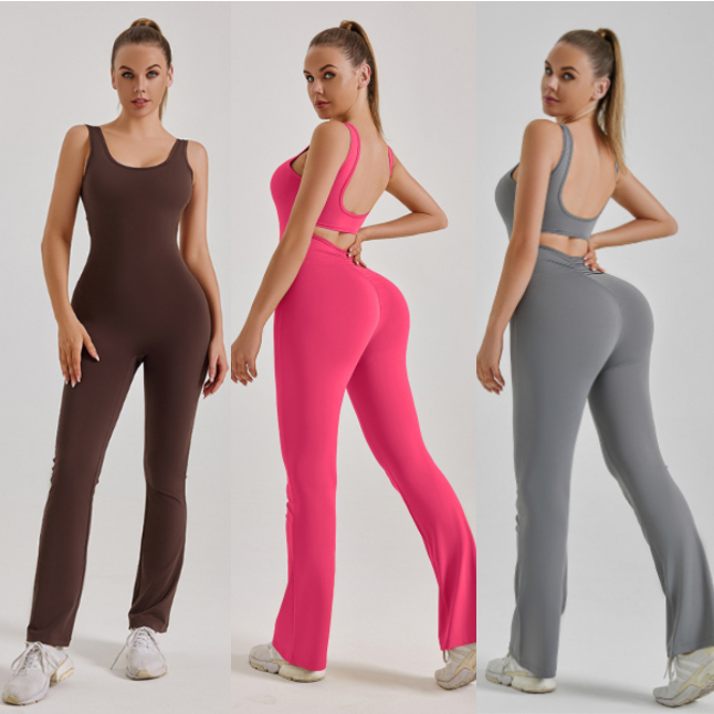 ✨รุ่นใหม่✨Sport Jumpsuit-901 ชุดจั๊มสูท กางเกงขายาว แขนกุด วันพีชสไตล์ใหม่ สําหรับออกกําลังกาย เล่นโยคะ