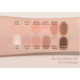 CLIO PRO EYE PALETTE AIR อายแชโดว์สีแน่น เนื้อนุ่ม เบาสบาย 12 สี