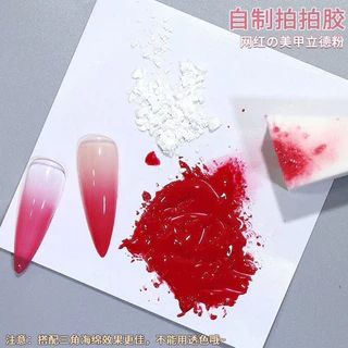 ผงผสมสี ผงออมเบร ผสมกับสีเจลสำหรับการไล่ระดับสีเล็บ มีให้เลือกหลายขนาด