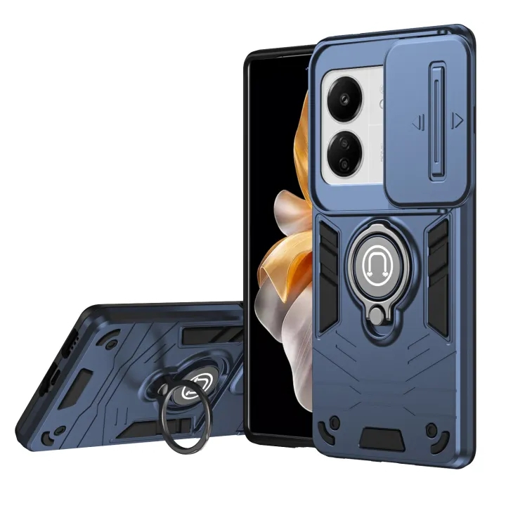 Case POCO C65 เคสกันกระแทก แหวนขาตั้ง เคสตั้งได้ TPU+PC เคสโทรศัพท์