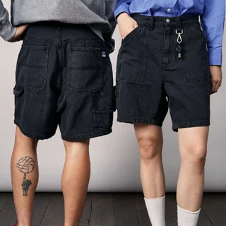Kodangs Tyler Jeans - กางเกงยีนส์ขาสั้นผ้าฟอก กางเกง Jort สีดำ สียีนส์