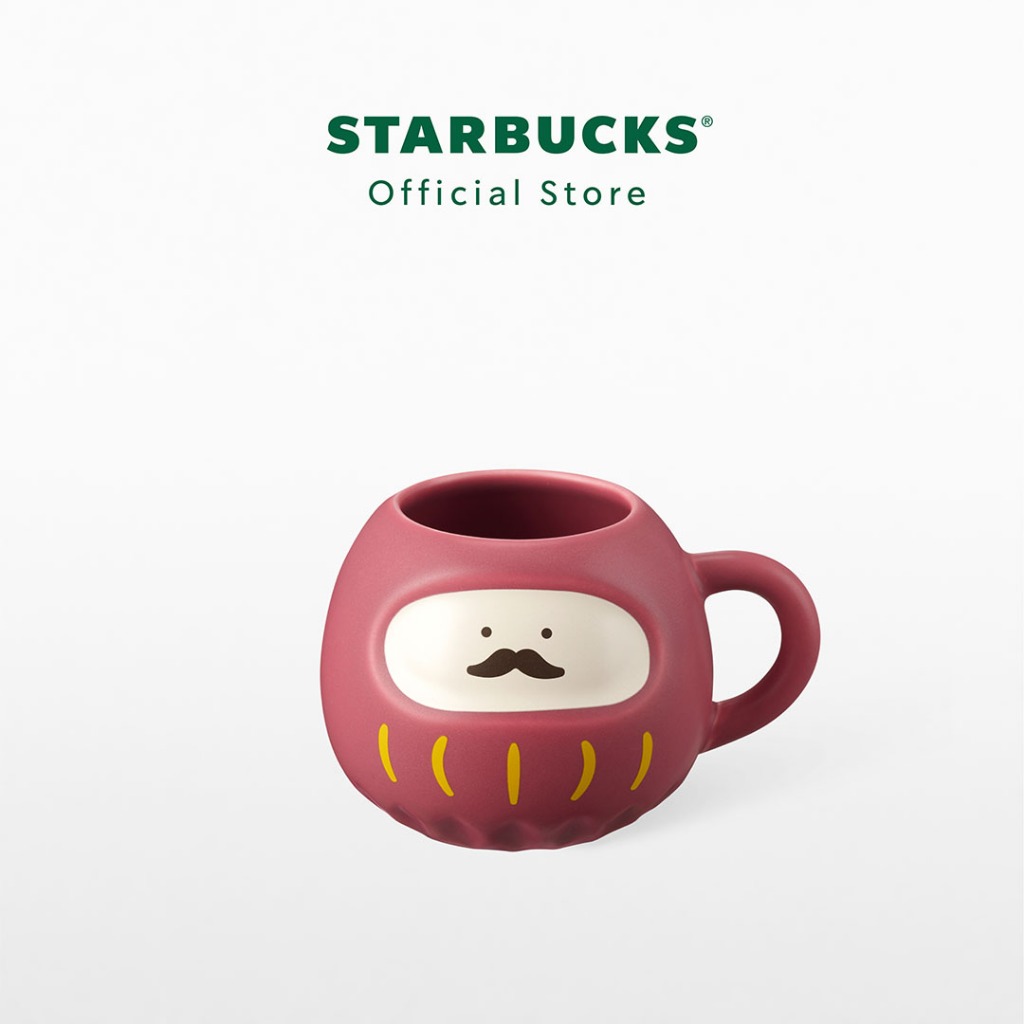 Starbucks Red Daruma Doll Mug 10oz. แก้วน้ำสตาร์บัคส์เซรามิก ขนาด 10ออนซ์ A11153419