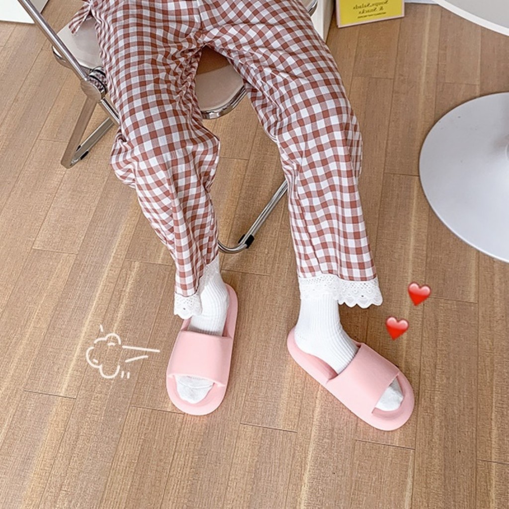 ꕥCatalog shoesꕥ รองเท้าแตะหนานุ่ม รูปทรงโค้งมน 6 สี รองเท้าเกาหลี (26)