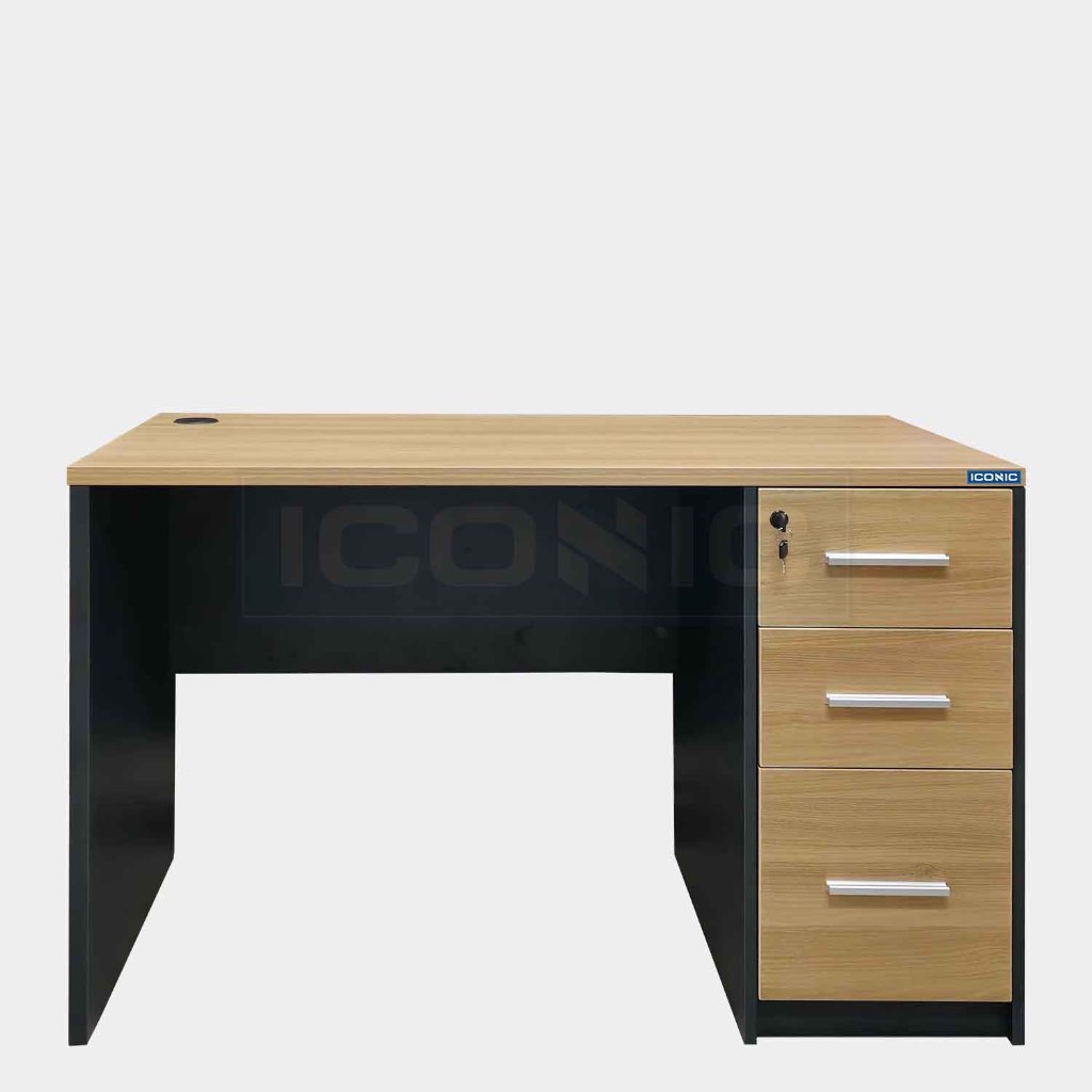 [จัดส่ง+ประกอบสินค้าให้] ICONIC โต๊ะทำงาน 3 ลิ้นชัก รุ่น CST-120A/3