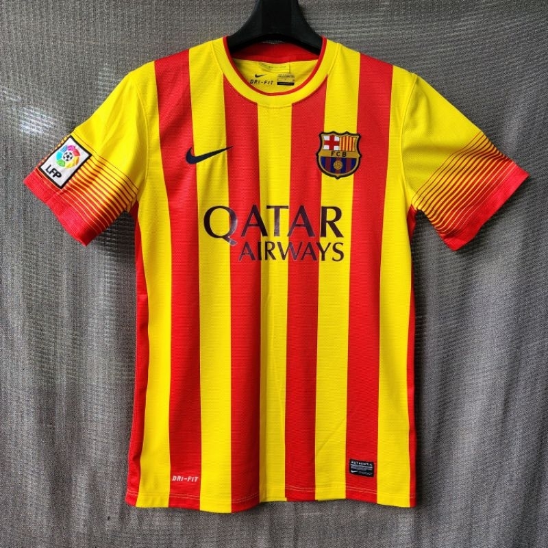 FC Barcelona 2013/2014 Away Nike football shirt jersey เสื้อทีมฟุตบอล สโมสร FC Barcelona ปี 2013/201