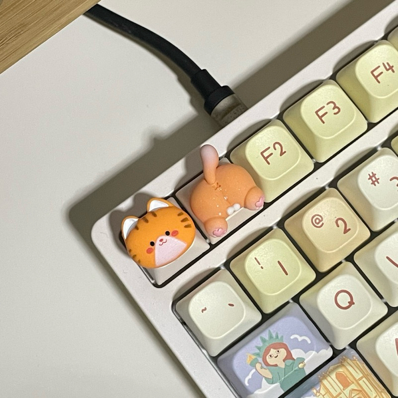 PNS019 [keycaps] คีย์แคปน้องหมา น้องแมว /หน้า,หาง (ชุด2ชิ้น/1ชิ้น) สำหรับ Mechanical Keyboard รูปที่ 3