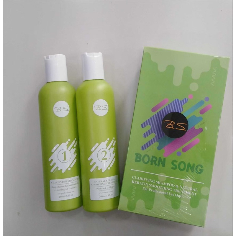 เคราตินสด 💥กู้ผมช็อต แก้ผมเสีย ชุดยืดผมเคราตินสด born-song ผมตรงสวยแบบธรรมชาติ สูตรเข้มข้น ผมตรงถาวร