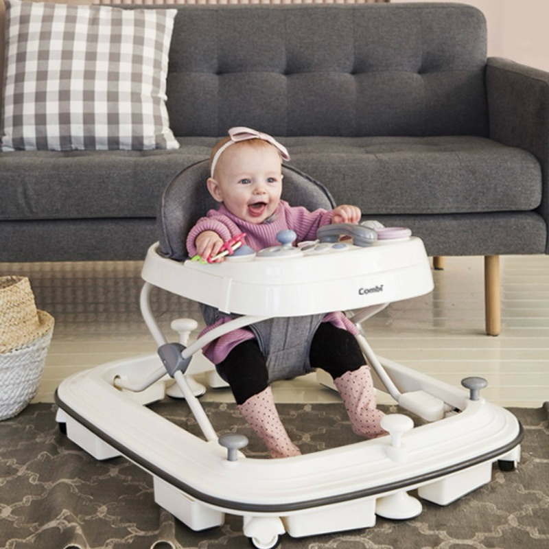 [Combi] YT-Belle Baby Walker รถหัดเดิน รถหันเดินเด็ก พร้อมเสียงดนตรี+ของเล่น ปรับความสูงได้