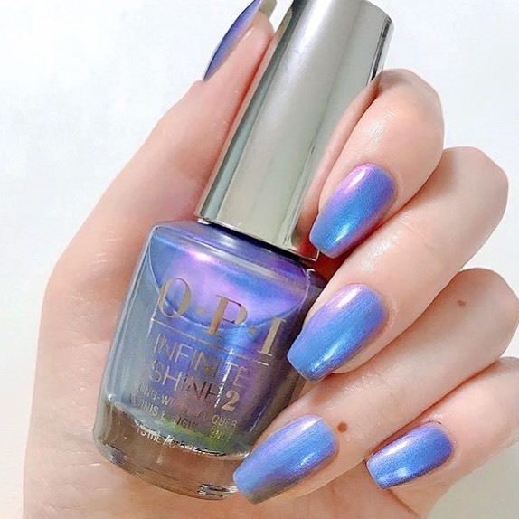 OPI Infinite shine - Prismatic Fanatic (ISL SR4) ยาทาเล็บสีกึ่งเจล สีม่วงเหลือบฟ้า มีเมทัคลิคชิมเมอร์ สวยยค่าา แท้ %