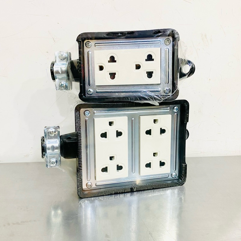 NANO บ๊อกยางกันกระแทก ปลั๊กไฟสนาม ปลั๊กพ่วง รุ่น RBNS2-NM และ RBNS4-NM