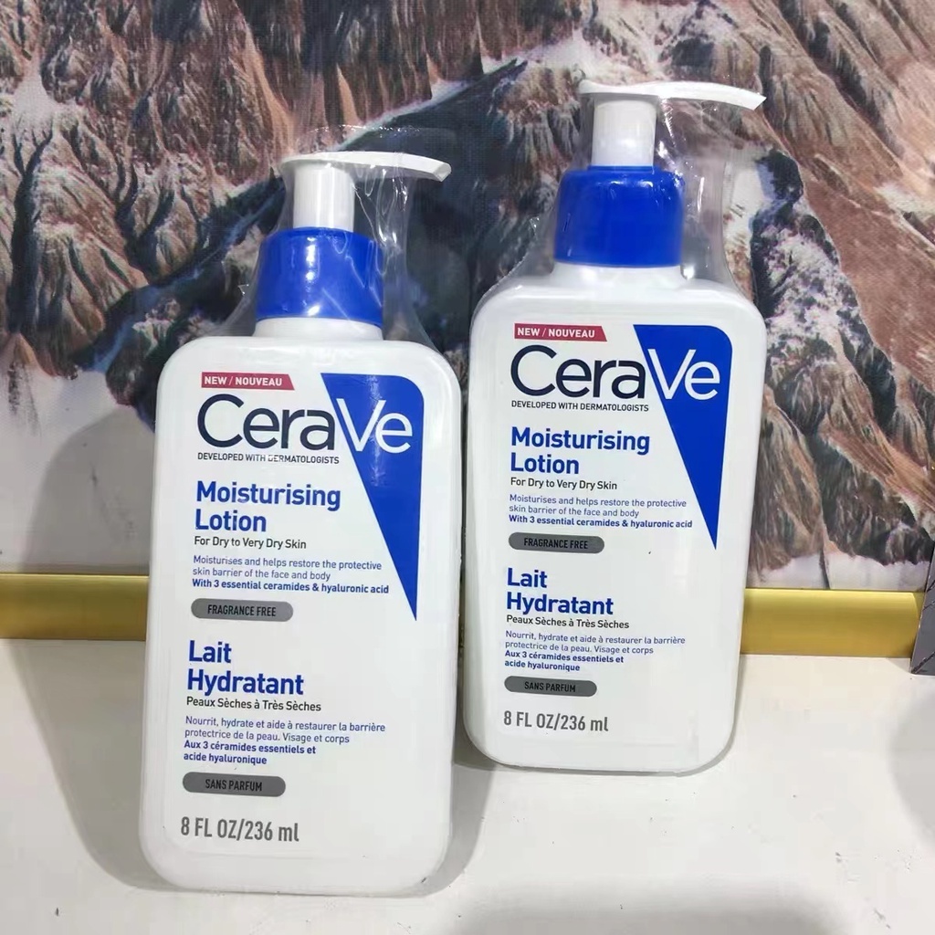 CERAVE Moisturising Lotion 236/473 ml เซราวี ใบหน้า ร่างกาย มอยซ์เจอร์ไรซิ่ง โลชั่น เนื้อสัมผัสบางเบา