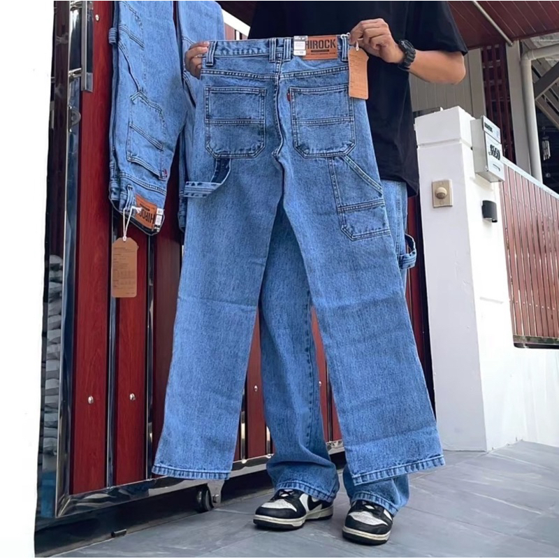 กางเกงทรงช่างกระบอกใหญ่ป้ายHIROCK