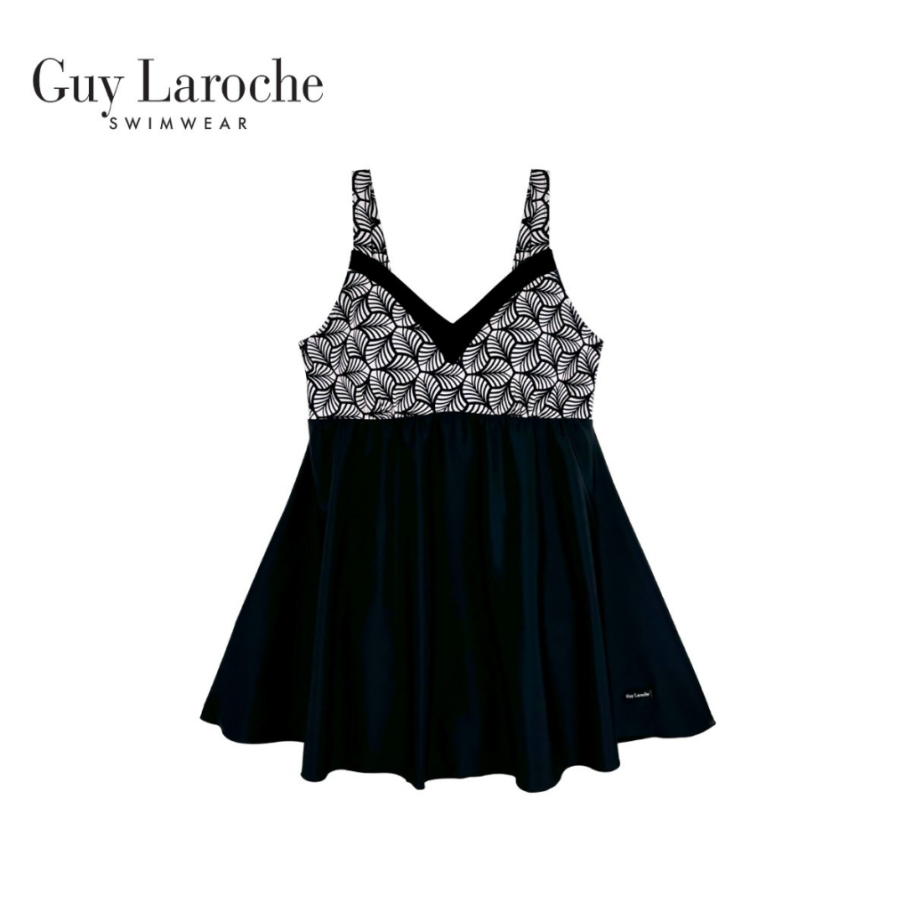 Guy Laroche ชุดว่ายน้ำ วันพีซ (One piece) เสื้อสายเดี่ยว กระโปรงสั้น สาวอวบ Plus size กีลาโรช GPL1018