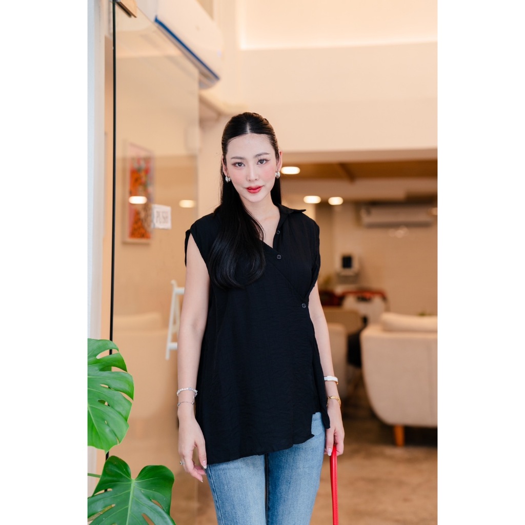 [พิมพ์โค้ด SISDEC ลด 60.- ] B433 เรียบหรูเบสิคต้องรุ่นนี้เลย ดีเทลเก๋ ผ้าสวย 290.-