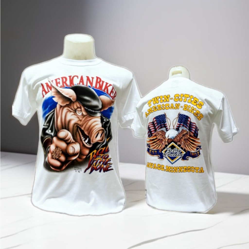 เสื้อ 3D วินเทจผ้าบาง 50/50 มีไซส์ SS - 2XL ใส่ได้ทั้ง หญิง และ ชาย