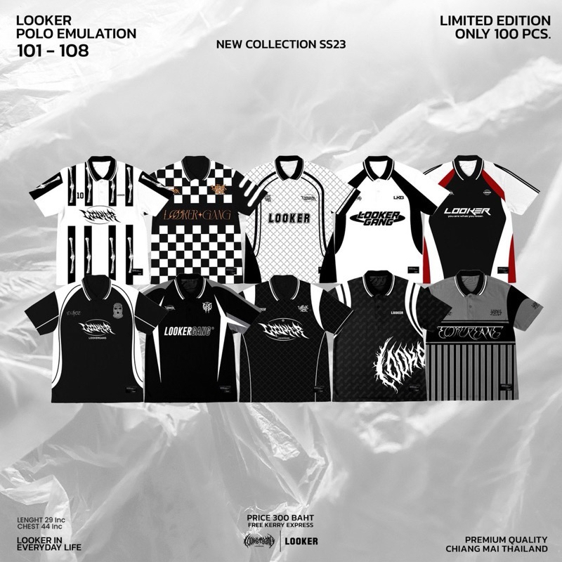 LOOKER-POLOแท้100%เสื้อโปโลแขนสั้น