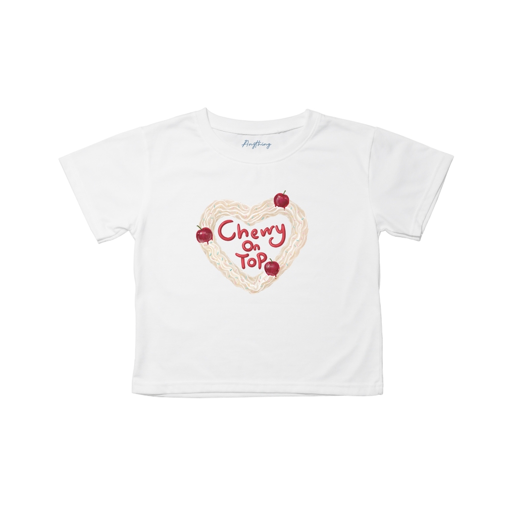 (ส่งด่วน) Cherry on top เสื้อครอป น่ารักใส่ง่าย ผ้านุ่มใส่สบาย ใส่ได้ในทุกๆวัน ผ้าCotton