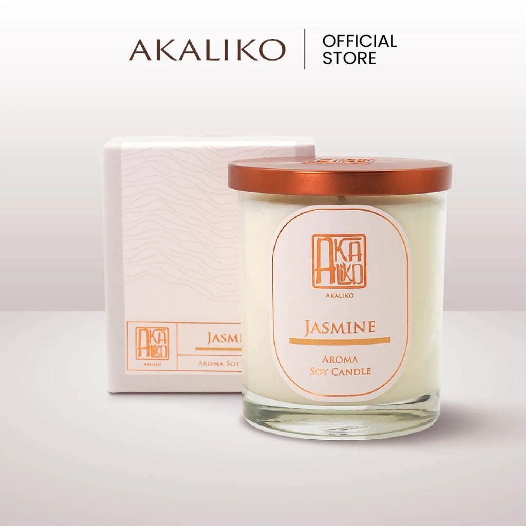 AKALIKO Soy Candle 395 g. อะกาลิโก เทียนหอมอโรม่า เทียนหอมไขถั่วเหลือง กลิ่นหอมละมุน ไม่มีควัน เทียน เทียนหอม