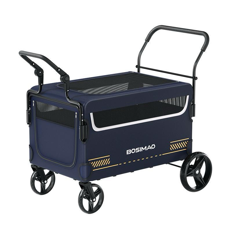 🇹🇭 (พร้อมส่งในไทย)รถเข็นสัตว์เลี้ยง Bosimao E560 รับน้ำหนักได้ถึง 80 KG. พับเก็บได้