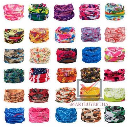 ผ้าบัฟ Buff Bandana ใช้กันแดด กันฝุ่น คลุมหน้า โพกหัว คาดผม กันลม ผ้าบัพ เนื้อนิ่ม sb99