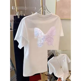 （จัดส่งตลอด 24 ชั่วโมง）Angle Official เสื้อยืดโอเวอร์ไซส์ผู้หญิงฤดูร้อน สไตล์หวานสดใส เข้ากับทุกลุคประจำวัน C36
