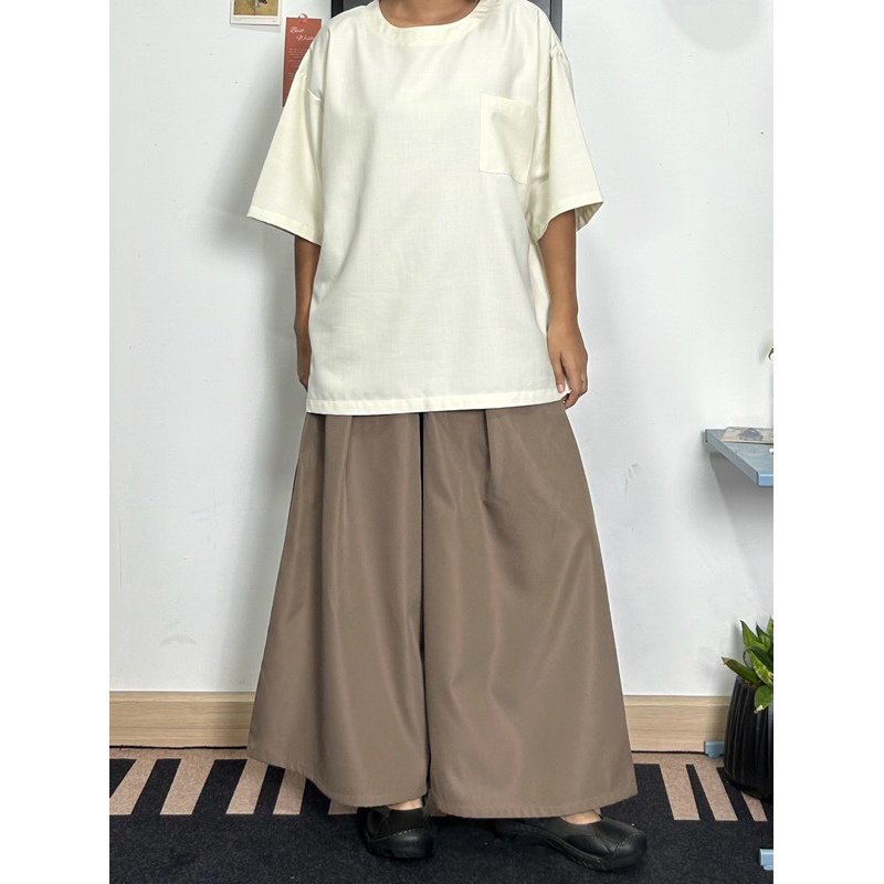 anta studio - WIDE LEG PANTS กางเกงขาบาน (ผ้าบาง)
