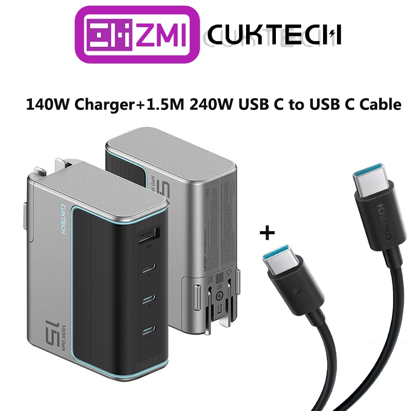 ZMI CUKTECH AD1404U 140W GaN ที่ชาร์จ NO.15 4 พอร์ต USB-C ที่ชาร์จแบบชาร์จเร็ว