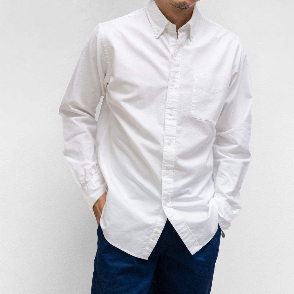 era-won เสื้อเชิ้ต รุ่น Oxford shirts ทรง Comfort fit สี  White