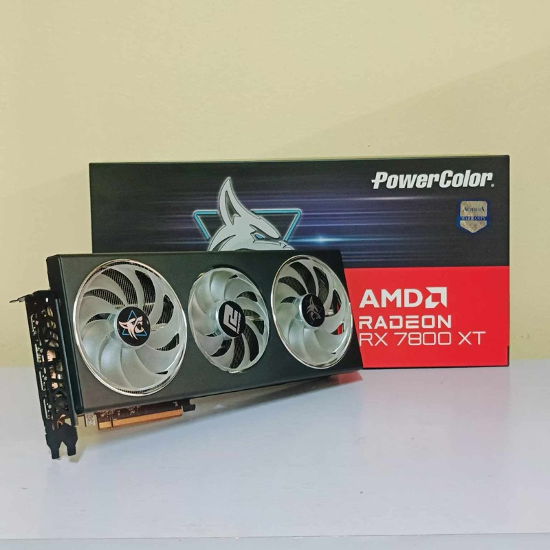 RX 7800XT POWERCOLOR HELLHOUND 16GB GDDR6 มือสอง