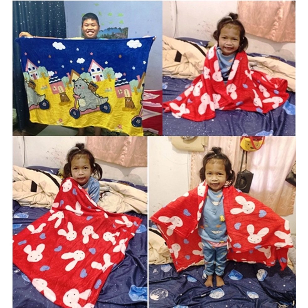 ผ้าห่มสำหรับเด็กอนุบาล ทำจากผ้านาโน ผ้าสำลีกำมะหยี่ ขนาด 85*110 cm. เก็บปลายทางได้